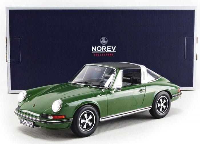 Herpa Voiture Miniature Porsche 911 Targa, échelle 1:87, pièce de Collection, fabriquée en Allemagne, modèle en Plastique, Couleur : Vert métallisé