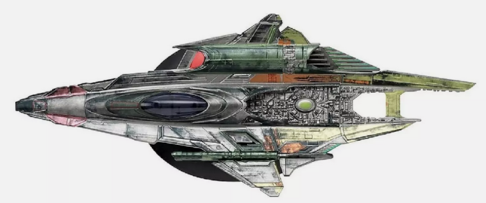 Miniature Vaisseau spatiale Seven of nine's Fenris Ranger Ship