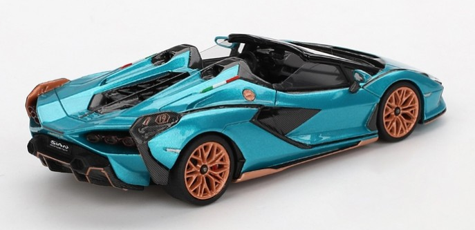 Miniature Voiture de 2019 de couleur bleu - LAMBORGHINI Sian