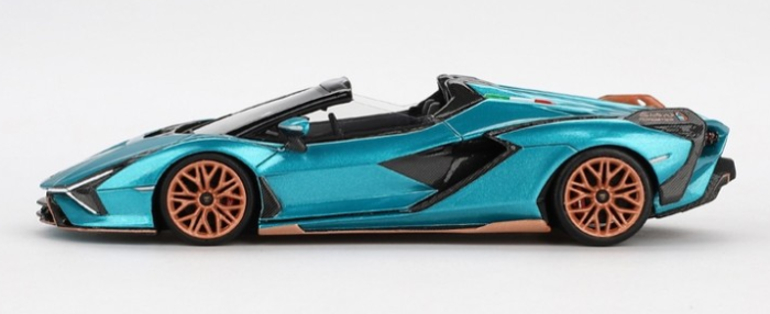 Miniature Voiture de 2019 de couleur bleu - LAMBORGHINI Sian