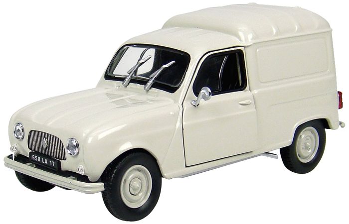 Voiture utilitaire RENAULT 4L F4 blanche avec une echelle de 1 32 concu par UNIVERSAL HOBBIES sur Marketoy Marketoy